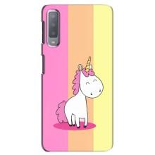 Чохол Unicorn на Samsung Galaxy A7-2018, A750 (Яскравий Єдинорог)