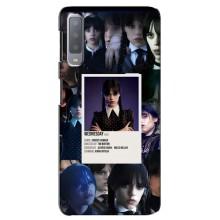 Чехлы Венсдей на Samsung Galaxy A7-2018, A750 Уэнсдей (AlphaPrint) (коллаж Уэнздей)