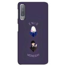 Чехлы Венсдей на Samsung Galaxy A7-2018, A750 Уэнсдей (AlphaPrint) (Уэнздей и подруга)