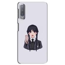 Чехлы Венсдей на Samsung Galaxy A7-2018, A750 Уэнсдей (AlphaPrint) (Уэнздей и Вещь)