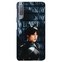 Чехлы Венсдей на Samsung Galaxy A7-2018, A750 Уэнсдей (AlphaPrint) (Уэнздей кошка)
