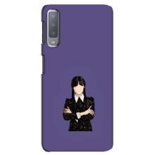 Чехлы Венсдей на Samsung Galaxy A7-2018, A750 Уэнсдей (AlphaPrint) (Уэнздей в черном)