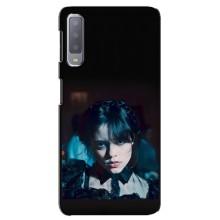 Чехлы Венсдей на Samsung Galaxy A7-2018, A750 Уэнсдей (AlphaPrint) (взгляд Уэнздей)