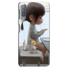 Девчачий Чехол для Samsung Galaxy A7-2018, A750 (Девочка с игрушкой)