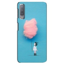 Дівчачий Чохол для Samsung Galaxy A7-2018, A750 (Дівчинка з хмаринкою)