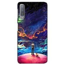 Космические Чехлы для Самсунг А7-2018, А750 (VPrint) (Галактический вид)