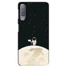 Космические Чехлы для Самсунг А7-2018, А750 (VPrint) (На луне)