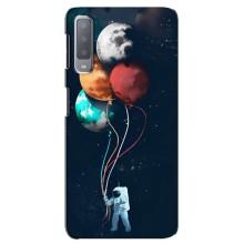 Космические Чехлы для Самсунг А7-2018, А750 (VPrint) (Планеты шарики)