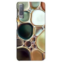 Мраморный чехол на Samsung Galaxy A7-2018, A750 (VPrint) (Радужный Мрамор)