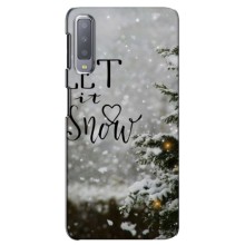 Новорічні, Святкові Чохли для Samsung Galaxy A7-2018, A750 - 2024 год (Let it snow)