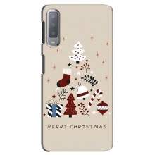 Рождественские Чехлы для Samsung Galaxy A7-2018, A750 (VPrint) (Merry Christmas)