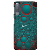 Силиконовый Чехол на Samsung Galaxy A7-2018, A750 с картинкой Nike (Найк зеленый)