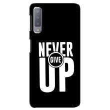 Силиконовый Чехол на Samsung Galaxy A7-2018, A750 с картинкой Nike (Never Give UP)