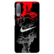 Силиконовый Чехол на Samsung Galaxy A7-2018, A750 с картинкой Nike (Nike дым)