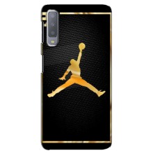 Силиконовый Чехол Nike Air Jordan на Самсунг А7 (2018) (Джордан 23)