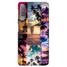 Силиконовый чехол с КАРТИНКАМИ лето для Samsung Galaxy A7-2018, A750 (AlphaPrint) (Летний отпуск)