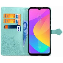 Кожаный чехол (книжка) Art Case с визитницей для Samsung Galaxy A70 (A705F) – Бирюзовый