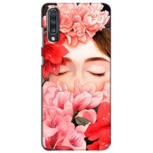 Чехлы (ART) Цветы на Samsung Galaxy A70 2019 (A705F) (VPrint) (Глаза в цветах)