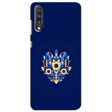 Чохли для Samsung Galaxy A70 2019 (A705F) Укр. Символіка (AlphaPrint) (Квітковий Герб)