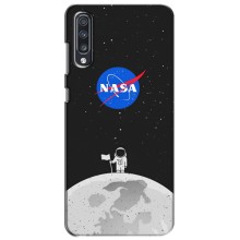 Силиконовый бампер с принтом "Наса" на Samsung Galaxy A70 2019 (A705F) – Космонавт NASA