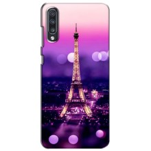 Чехол Эйфелева Башня для Samsung Galaxy A70 2019 (A705F) - (AlphaPrint) (Париж Башня)