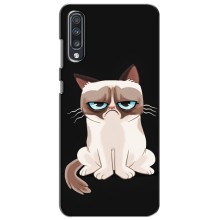 Чехол с принтом для Samsung Galaxy A70 2019 (A705F) (AlphaPrint) Модные коты – Грустный кот