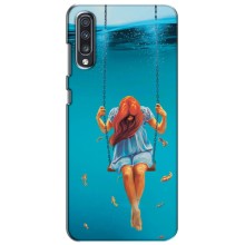 Чохол Стильні дівчата на Samsung Galaxy A70 2019 (A705F) – Дівчина на гойдалці