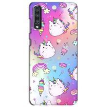 Чохол Unicorn на Samsung Galaxy A70 2019 (A705F) (Веселка і Єдинорог)