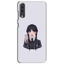 Чехлы Венсдей на Samsung Galaxy A70 2019 (A705F) Уэнсдей (AlphaPrint) (Уэнздей и Вещь)