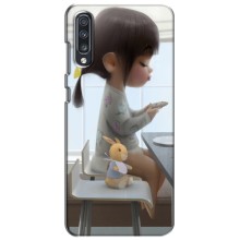 Девчачий Чехол для Samsung Galaxy A70 2019 (A705F) (Девочка с игрушкой)