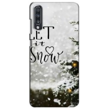 Новогодние, Праздничные Чехлы для Samsung Galaxy A70 2019 (A705F) - 2024 год (Let it snow)