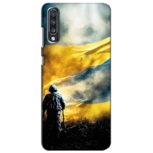 Силиконовый Чехол (атрибутика Клеш Роял) для Samsung Galaxy A70 2019 (A705F) (Война)