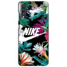 Силіконовый Чохол на Samsung Galaxy A70 2019 (A705F) з картинкою НАЙК – Квітковий Nike