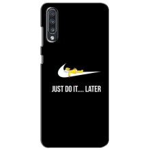 Силиконовый Чехол на Samsung Galaxy A70 2019 (A705F) с картинкой Nike – Later