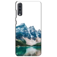 Силиконовый чехол с КАРТИНКАМИ лето для Samsung Galaxy A70 2019 (A705F) (AlphaPrint) (Гори)