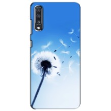 Силіконовий Чохол з кульбабками на Samsung Galaxy A70 2019 (A705F) (Кульбабка на блакитному)