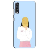 Силіконовый Чохол на Samsung Galaxy A70 2019 (A705F) з картинкой Модных девушек (Жовта кепка)