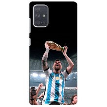 Чехлы Лео Месси Аргентина для Samsung Galaxy A71 (A715) (Счастливый Месси)