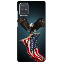 Чехол Флаг USA для Samsung Galaxy A71 (A715) – Орел и флаг