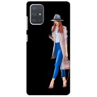 Чехол с картинкой Модные Девчонки Samsung Galaxy A71 (A715) – Девушка со смартфоном