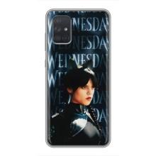 Чехлы Венсдей на Samsung Galaxy A71 (A715) Уэнсдей (AlphaPrint) (Уэнздей кошка)