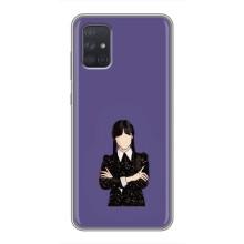 Чехлы Венсдей на Samsung Galaxy A71 (A715) Уэнсдей (AlphaPrint) (Уэнздей в черном)