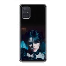 Чехлы Венсдей на Samsung Galaxy A71 (A715) Уэнсдей (AlphaPrint) (взгляд Уэнздей)