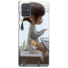 Девчачий Чехол для Samsung Galaxy A71 (A715) (Девочка с игрушкой)