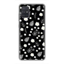Чохли з тематикою "КВІТИ" на Samsung Galaxy A71 (A715) (цвітіння на чорному)