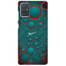 Силиконовый Чехол на Samsung Galaxy A71 (A715) с картинкой Nike – Найк зеленый