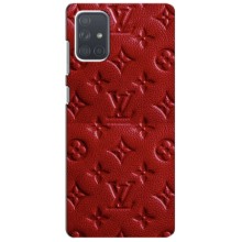 Текстурный Чехол Louis Vuitton для Самсунг Галакси А71 (Красный ЛВ)