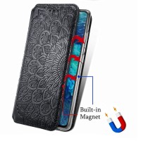 Кожаный чехол книжка GETMAN Mandala (PU) для Samsung Galaxy A72 4G / A72 5G – Черный