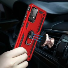 Ударопрочный чехол Serge Ring for Magnet для Samsung Galaxy A72 4G / A72 5G – Красный