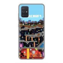 Чехол Майнкрафт на Samsung Galaxy A72 (AlphaPrint) Minecraft (фон Minecraft)